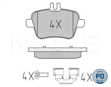 Комплект тормозных колодок MEYLE 025 248 4818/PD