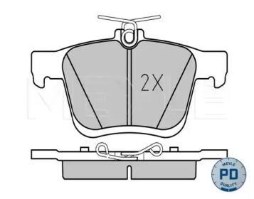 Комплект тормозных колодок MEYLE 025 250 0816/PD