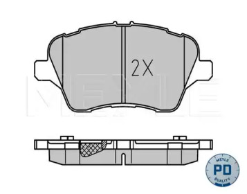 Комплект тормозных колодок MEYLE 025 251 3417/PD