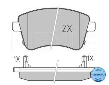 Комплект тормозных колодок MEYLE 025 251 8419/W
