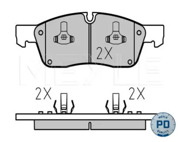 Комплект тормозных колодок MEYLE 025 251 9021/PD
