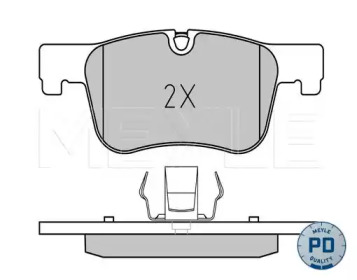 Комплект тормозных колодок MEYLE 025 255 0618/PD