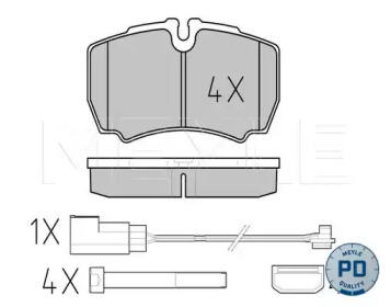 Комплект тормозных колодок MEYLE 025 291 2320-1/PD