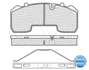 Комплект тормозных колодок MEYLE 025 291 6530