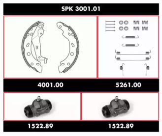 Комплект тормозов, барабанный тормозной механизм ROADHOUSE SPK 3001.01