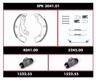 Комплект тормозов, барабанный тормозной механизм ROADHOUSE SPK 3041.01