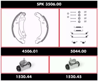 Комплект тормозов, барабанный тормозной механизм ROADHOUSE SPK 3506.00