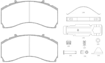 Комплект тормозных колодок REMSA JCA 1480.80