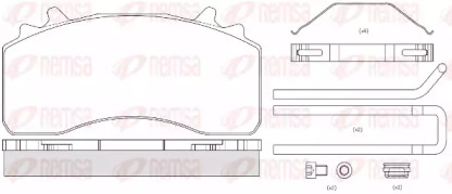 Комплект тормозных колодок REMSA JCA 1526.80