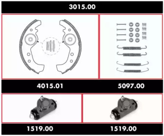 Комплект тормозов REMSA 3015.00