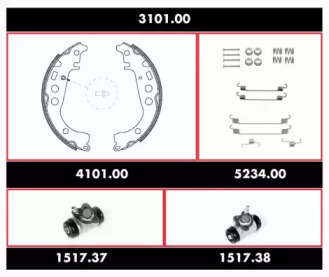 Комплект тормозов REMSA 3101.00