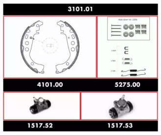 Комплект тормозов REMSA 3101.01