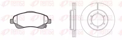 Комплект тормозов, дисковый тормозной механизм REMSA 81046.01