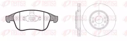 Комплект тормозов, дисковый тормозной механизм REMSA 81350.00