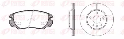 Комплект тормозов, дисковый тормозной механизм REMSA 81385.00