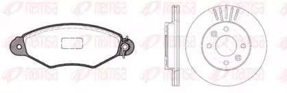 Комплект тормозов, дисковый тормозной механизм REMSA 8643.01