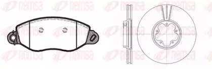 Комплект тормозов, дисковый тормозной механизм REMSA 8772.02