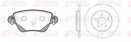 Комплект тормозов, дисковый тормозной механизм REMSA 8777.00