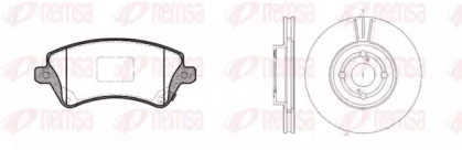 Комплект тормозов, дисковый тормозной механизм REMSA 8822.00