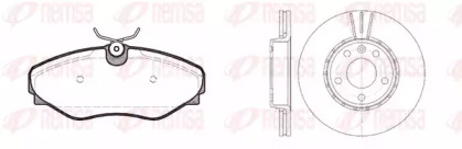 Комплект тормозов, дисковый тормозной механизм REMSA 8834.01