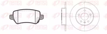 Комплект тормозов, дисковый тормозной механизм REMSA 8957.00