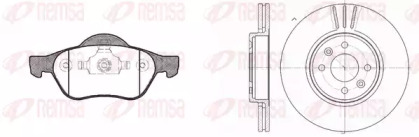 Комплект тормозов, дисковый тормозной механизм REMSA 8962.01