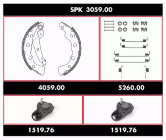 Комплект тормозов, барабанный тормозной механизм REMSA SPK 3059.00