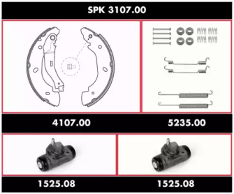 Комплект тормозов, барабанный тормозной механизм REMSA SPK 3107.00