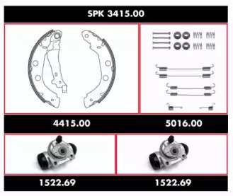 Комплект тормозов, барабанный тормозной механизм REMSA SPK 3415.00