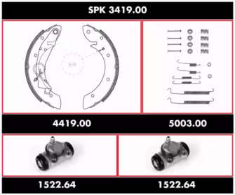 Комплект тормозов, барабанный тормозной механизм REMSA SPK 3419.00