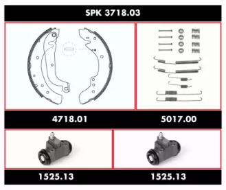 Комплект тормозов, барабанный тормозной механизм REMSA SPK 3718.03