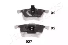 Комплект тормозных колодок JAPANPARTS PA-027AF