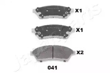 Комплект тормозных колодок JAPANPARTS PA-041AF