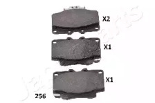 Комплект тормозных колодок JAPANPARTS PA-256AF