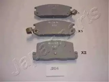 Комплект тормозных колодок JAPANPARTS PP-204AF