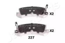 Комплект тормозных колодок JAPANPARTS PP-227AF