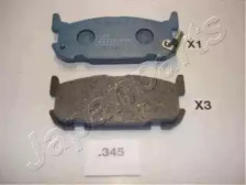 Комплект тормозных колодок JAPANPARTS PP-345AF