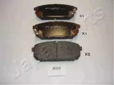 Комплект тормозных колодок JAPANPARTS PP-K03AF