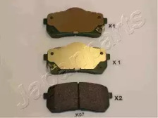 Комплект тормозных колодок JAPANPARTS PP-K07AF