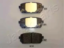 Комплект тормозных колодок JAPANPARTS PP-K10AF