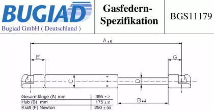 Газовая пружина BUGIAD BGS11179