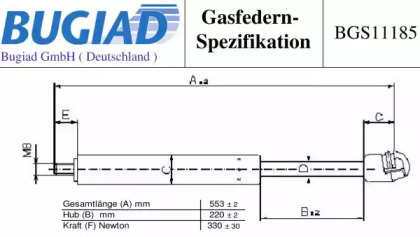 Газовая пружина BUGIAD BGS11185