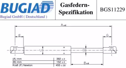 Газовая пружина BUGIAD BGS11229