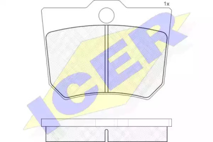 Комплект тормозных колодок ICER 120349