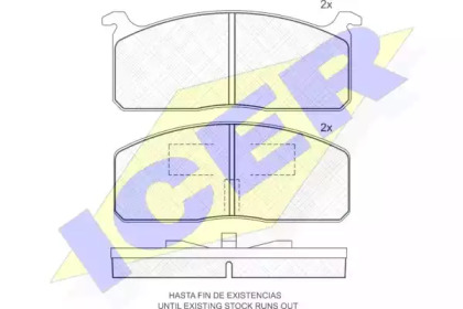 Комплект тормозных колодок ICER 140313