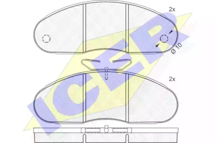 Комплект тормозных колодок ICER 140316