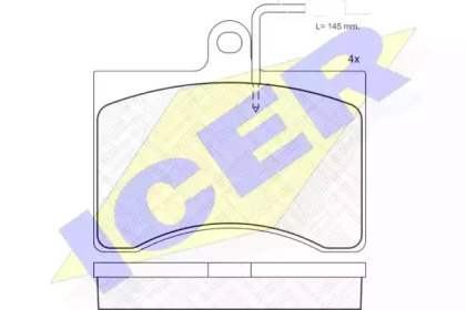 Комплект тормозных колодок ICER 140322