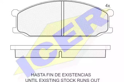 Комплект тормозных колодок ICER 140331