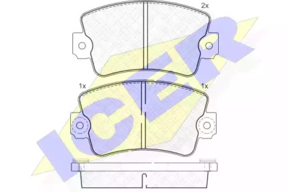 Комплект тормозных колодок ICER 140365