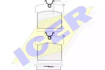 Комплект тормозных колодок ICER 140449